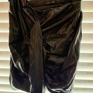 Black Faux Leather Skirt